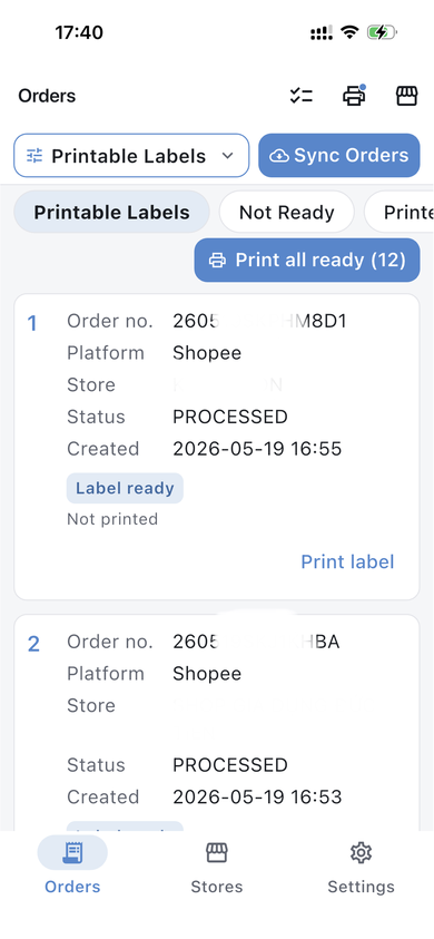 Orders